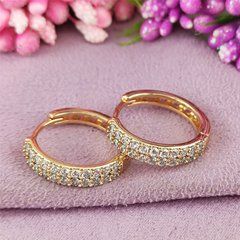 Серьги кольца Xuping медицинское золото позолота 18К А/В 1-1899