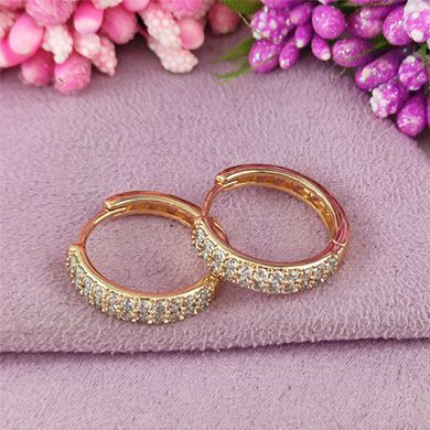 Серьги кольца Xuping медицинское золото позолота 18К А/В 1-1899