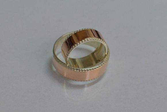Обручальное кольцо из серебра с золотом Обр24 15