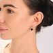 Серебряные серьги с клевером и золотыми пластинами 307с