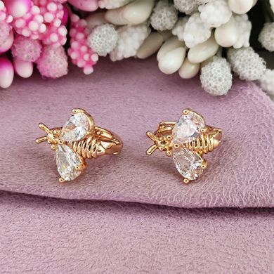 Сережки дитячі Xuping медичне золото позолота 18К А/В 1-4385