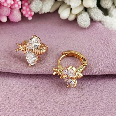 Сережки дитячі Xuping медичне золото позолота 18К А/В 1-4385