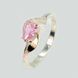 Серебряное кольцо с золотыми вставками 302к 15