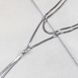 Цепочка/колье STAINLESS STEEL 110/55 см медицинская сталь родий А/В 10-0691