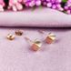 Серьги гвоздики STAINLESS STEEL Кубики медицинская сталь позолота А/В 10-0900