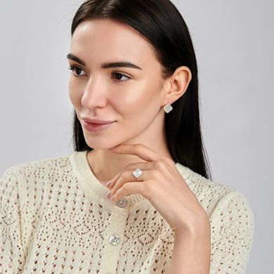 Серебряные серьги с клевером 295c-1