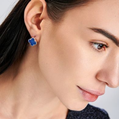 Серебряные серьги с клевером 295c-6