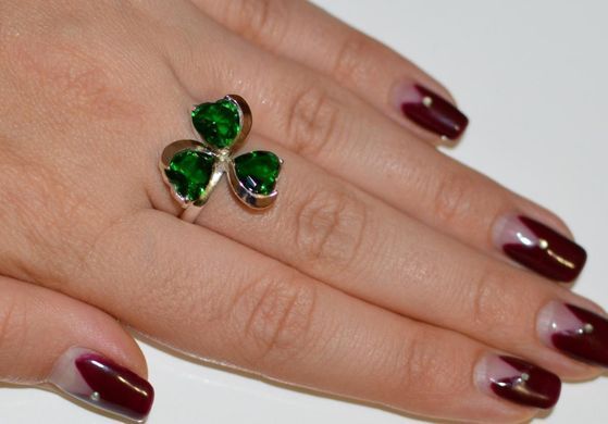 Серебряное кольцо с пластинами из золота 061к 15