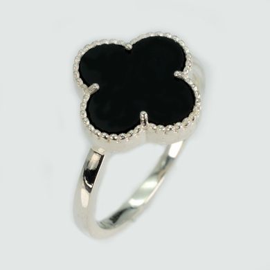 Серебряное кольцо с клевером 295к 15