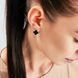 Серебряные серьги с клевером 295c