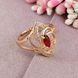 Кольцо Xuping рубин медицинское золото позолота 18К , 18