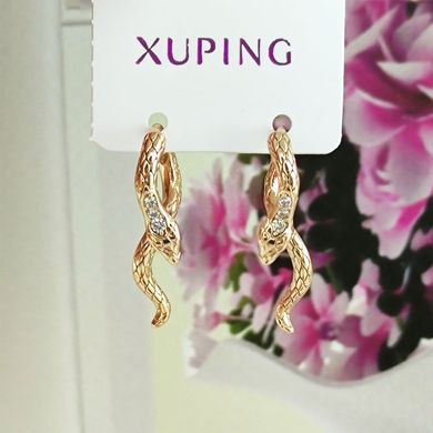 Сережки кільця Xuping медичне золото позолота 18К А/В 1-3303