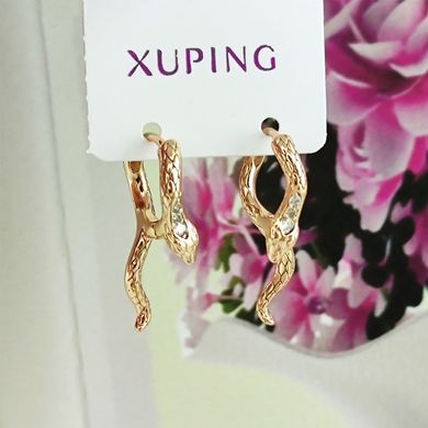 Сережки кільця Xuping медичне золото позолота 18К А/В 1-3303