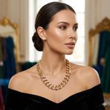 Цепочка Xuping 48 см х 13 мм медицинское золото позолота 18К А/В 3-0723