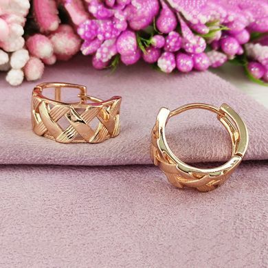 Серьги кольца Xuping медицинское золото позолота 18К А/В 1-4304