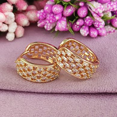Серьги кольца Xuping медицинское золото позолота 18К А/В 1-4272