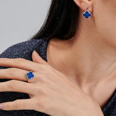 Серебряное кольцо с клевером 295к-6 15