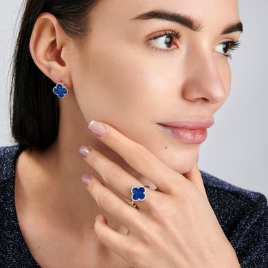 Серебряное кольцо с клевером 295к-6 15