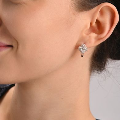 Серебряные серьги с золотыми пластинами 306с