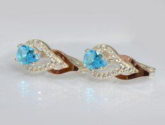 Серебряные серьги с золотыми накладками 132с