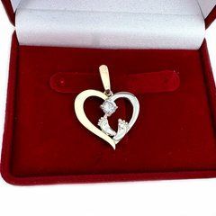 Серебряная подвеска с золотими вставками (1014п)