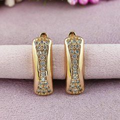 Серьги Xuping медицинское золото позолота 18К английский замок А/В 1-4189