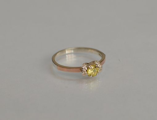 Серебряное кольцо с золотом 137к 15