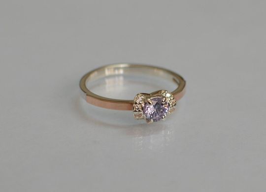 Серебряное кольцо с золотом 137к 15