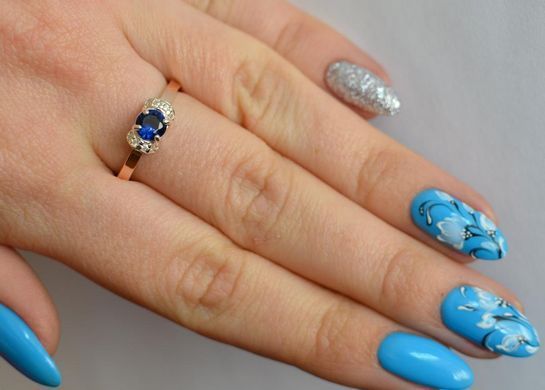 Серебряное кольцо с золотом 137к 15