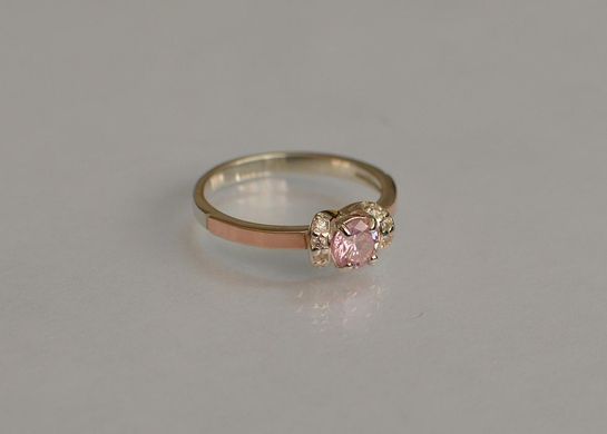 Серебряное кольцо с золотом 137к 15