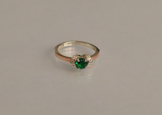Серебряное кольцо с золотом 137к 15