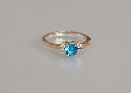 Серебряное кольцо с золотом 137к 15
