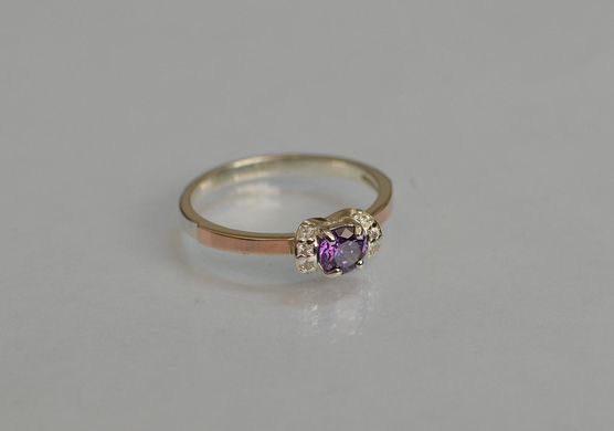 Серебряное кольцо с золотом 137к 15