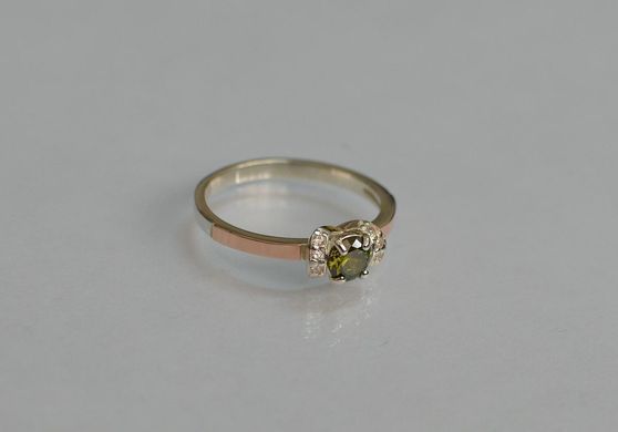 Серебряное кольцо с золотом 137к 15
