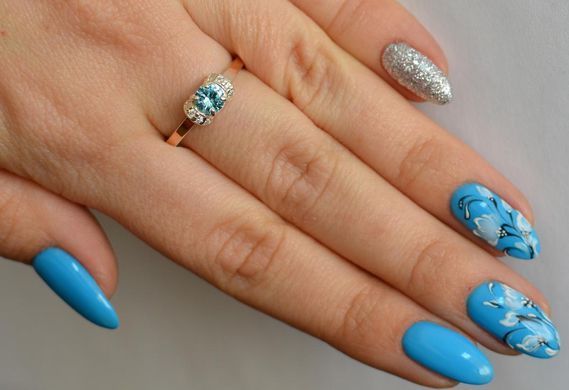 Серебряное кольцо с золотом 137к 15