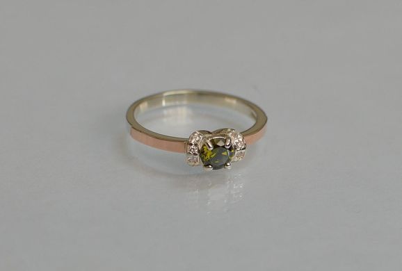 Серебряное кольцо с золотом 137к 15