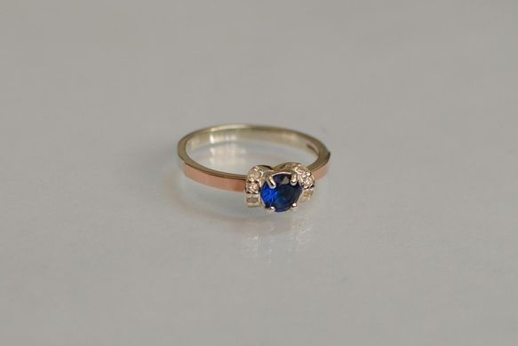 Серебряное кольцо с золотом 137к 15