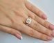 Серебряное кольцо с золотыми вставками 179к 15