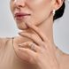 Серебряное кольцо с золотыми вставками 294к 15
