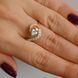 Серебряное кольцо с золотыми вставками 15