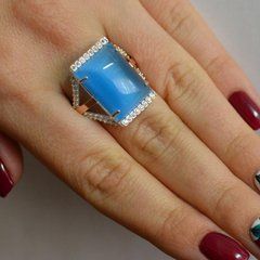 Серебряное кольцо с кабашоном Silver Style 146к 22