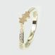 Серебряное кольцо с золотыми вставками 309к 15