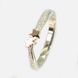Серебряное кольцо с золотыми вставками 309к 15