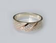 Серебряное кольцо с пластинами золота 196к 15