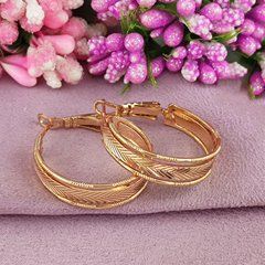 Серьги кольца Xuping d: 22 мм медицинское золото позолота 18К А/В 1-3806