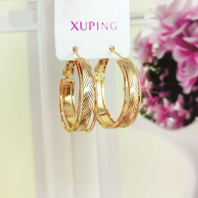 Сережки кільця Xuping d: 22 мм медичне золото позолота 18К А/В 1-3806