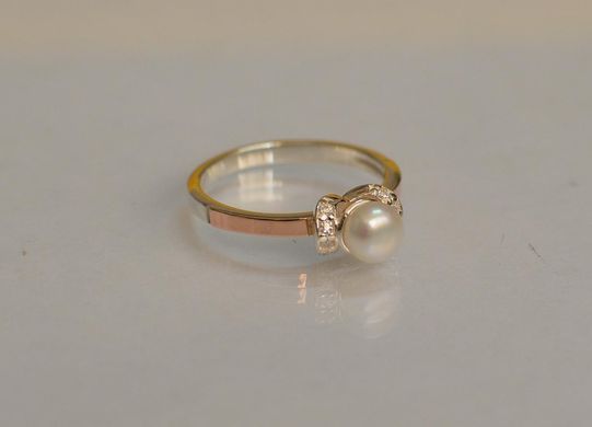 Серебряное кольцо с золотыми пластинами 138к 22