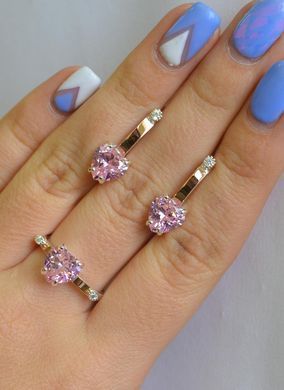 Серебряный набор с золотыми пластинами 025 15