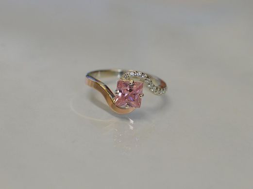 Серебряное кольцо с золотыми накладками 118к 15