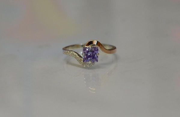 Серебряное кольцо с золотыми накладками 118к 15